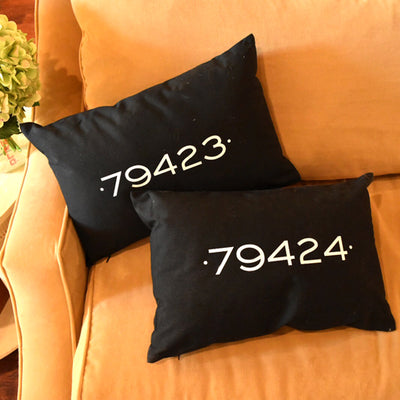 zip code pillows on barquegifts.com
