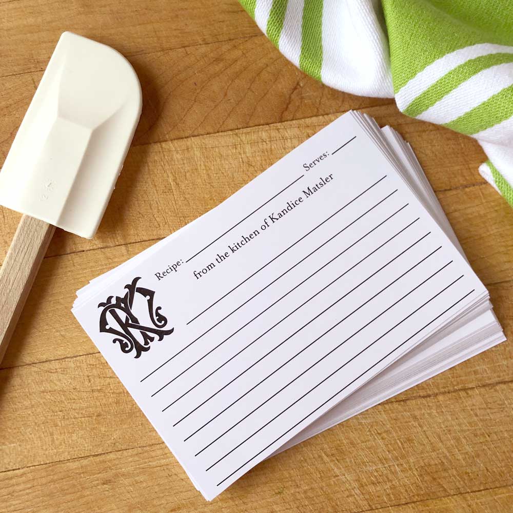 Custom Recipe Cards - Barque Gifts