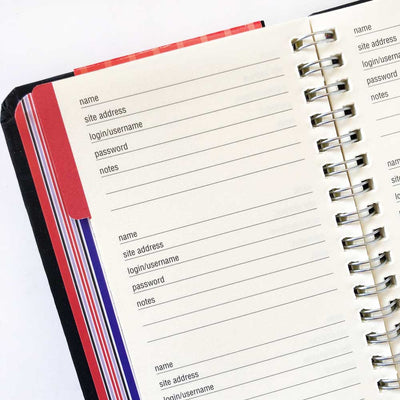 Personal Internet, Address and Password Logbook - Barque Gifts