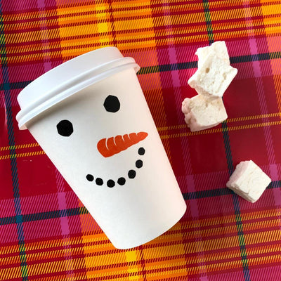 Snowman Paper Cups (12 oz) - Barque Gifts