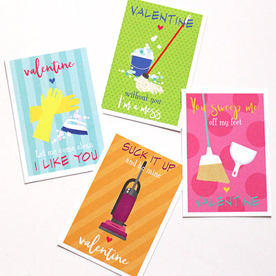 cleaning punny valentines on barquegifts.com