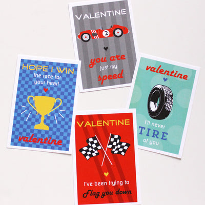race car punny valentines on barquegifts.com