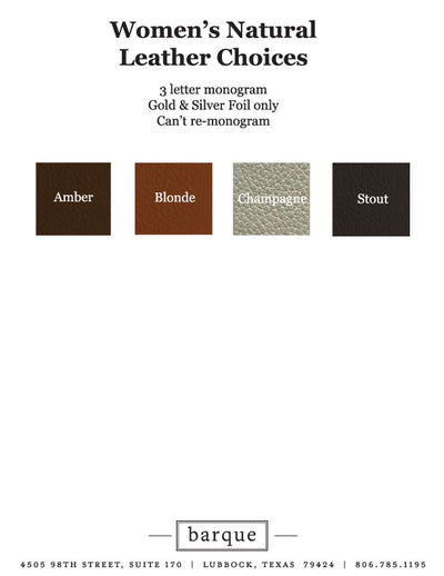 Jon Hart Women's Natural Leather Choices at barquegifts.com