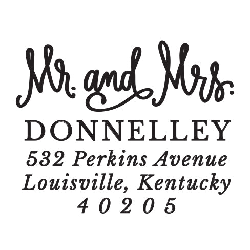 Mr. & Mrs.  Self-Inking Stamp - Barque Gifts