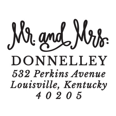 Mr. & Mrs.  Self-Inking Stamp - Barque Gifts