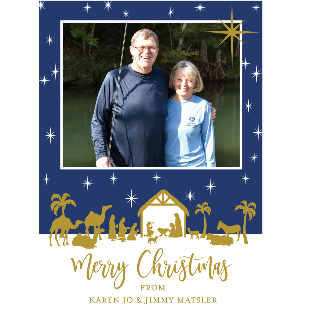 Around the Manger Holiday Photo Card - Barque Gifts