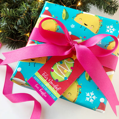 custom avocado holiday gift tag on barquegifts.com