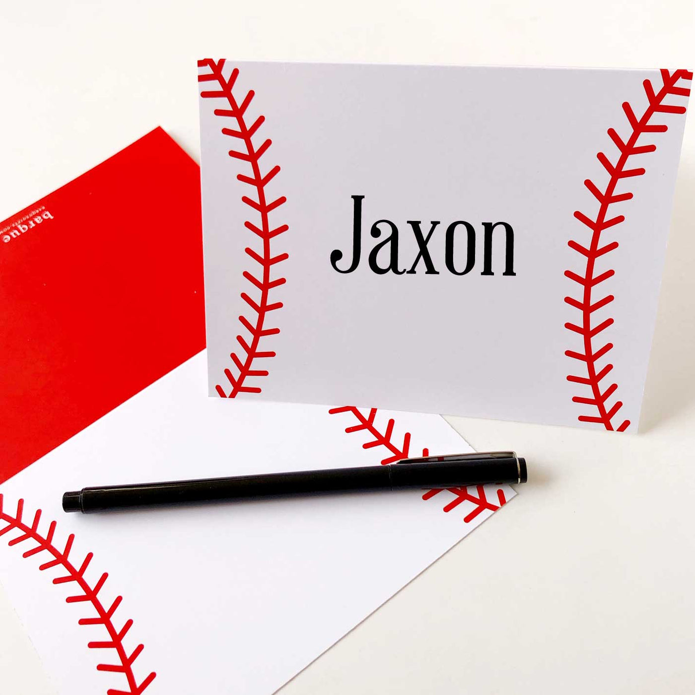 Baseball Folded Note - Barque Gifts