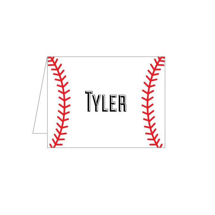 Baseball Folded Note - Barque Gifts