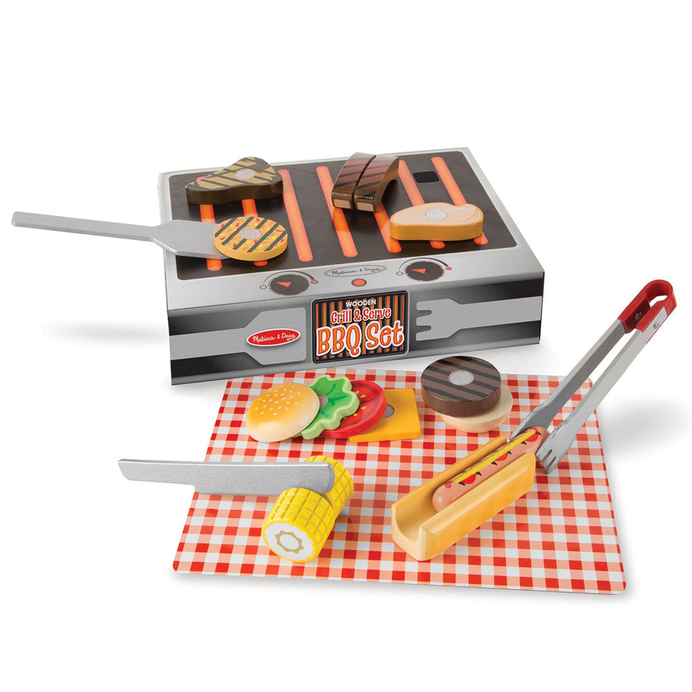 Wooden Grill & Serve BBQ Set - Barque Gifts