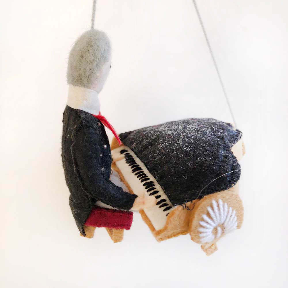 beethoven felted ornament on barquegifts.com