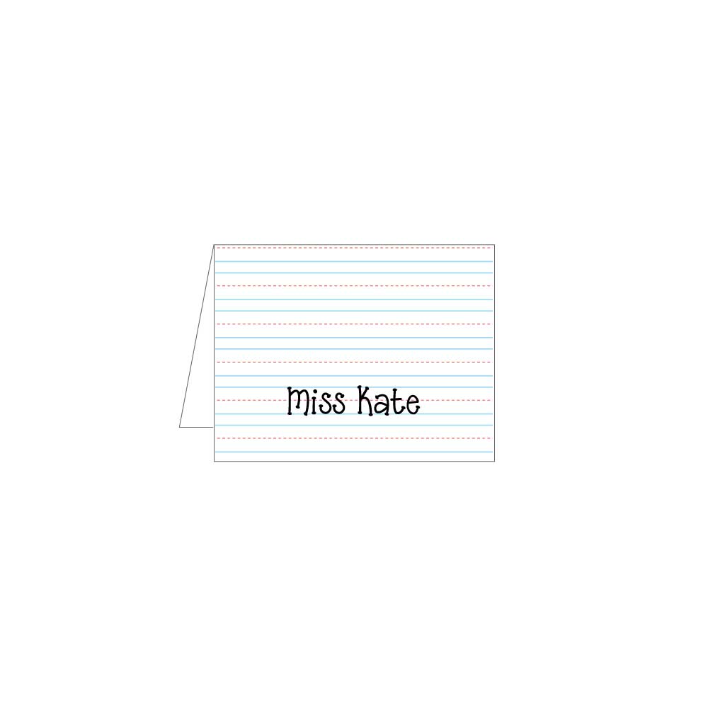 School Stationery Folded Note - Barque Gifts