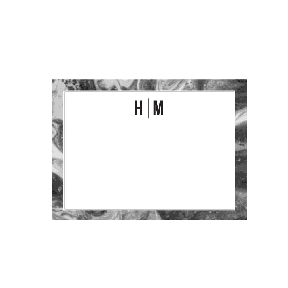 Black Marble Flat Note - Barque Gifts