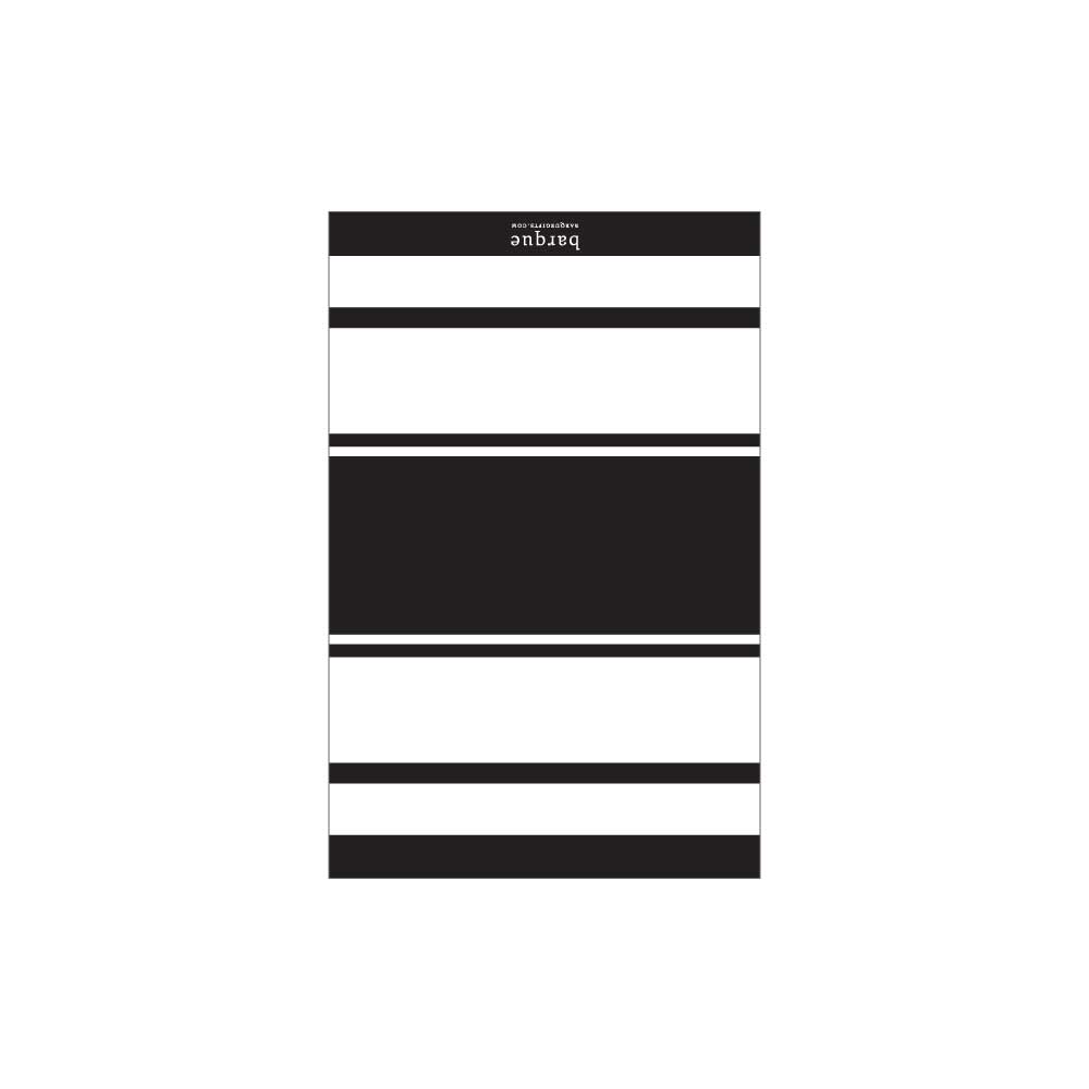 Wide Black Stripe Folded Note - Barque Gifts