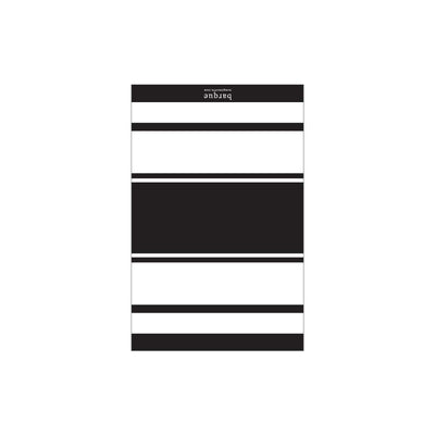 Wide Black Stripe Folded Note - Barque Gifts
