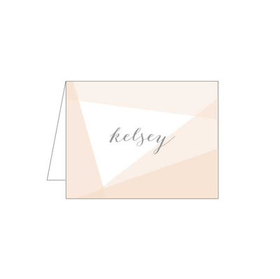 Blush Abstract Folded Note - Barque Gifts