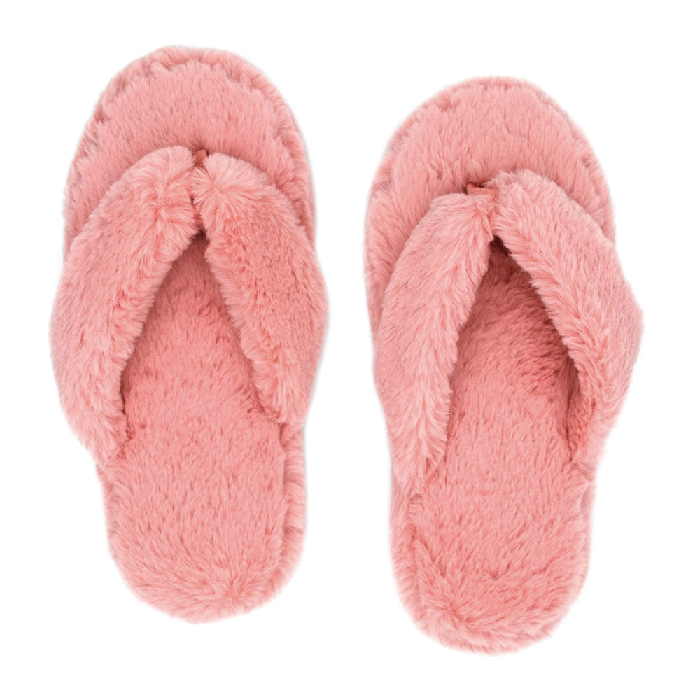 Plush Flip Flop Slippers
