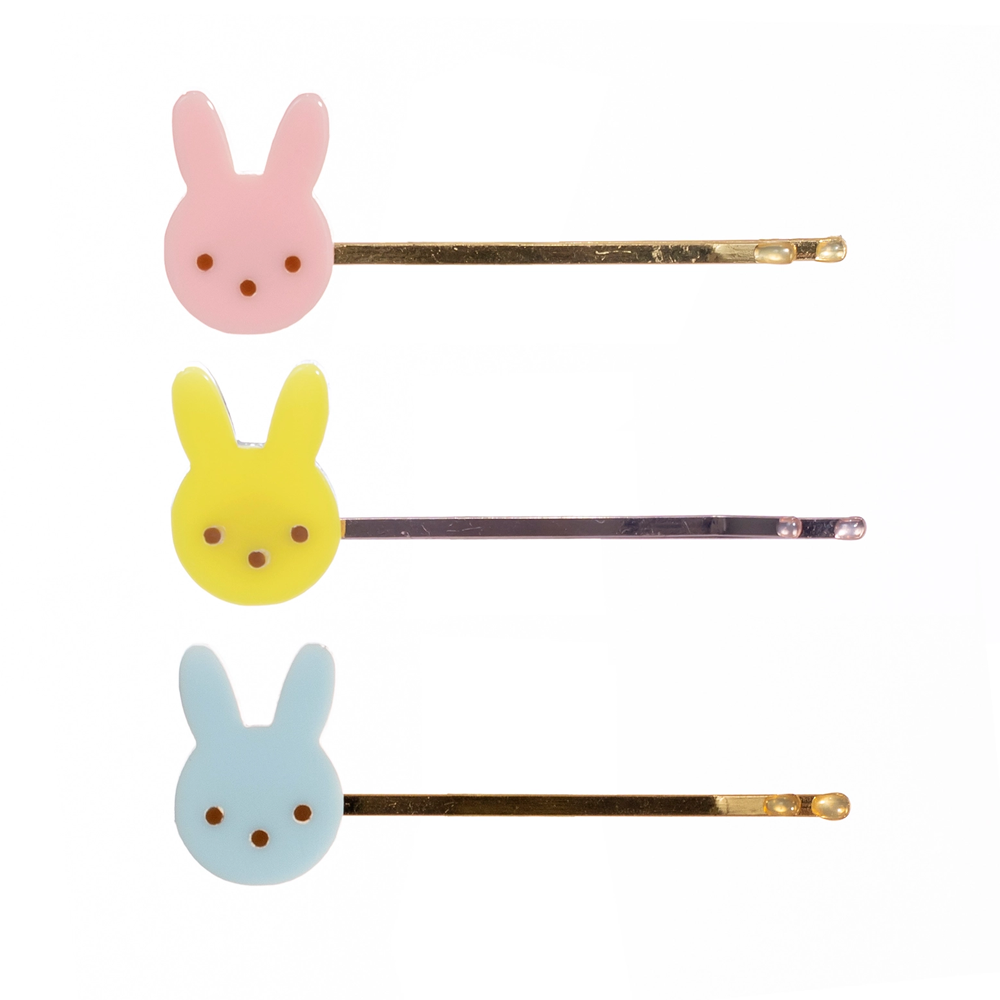 Pastel Bunny Bobby Pins