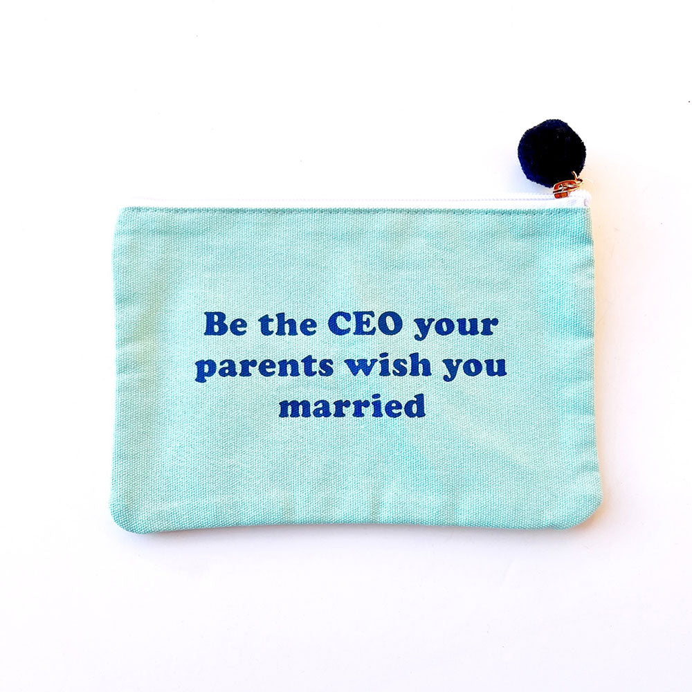 Be The CEO Canvas Cosmetic Bag