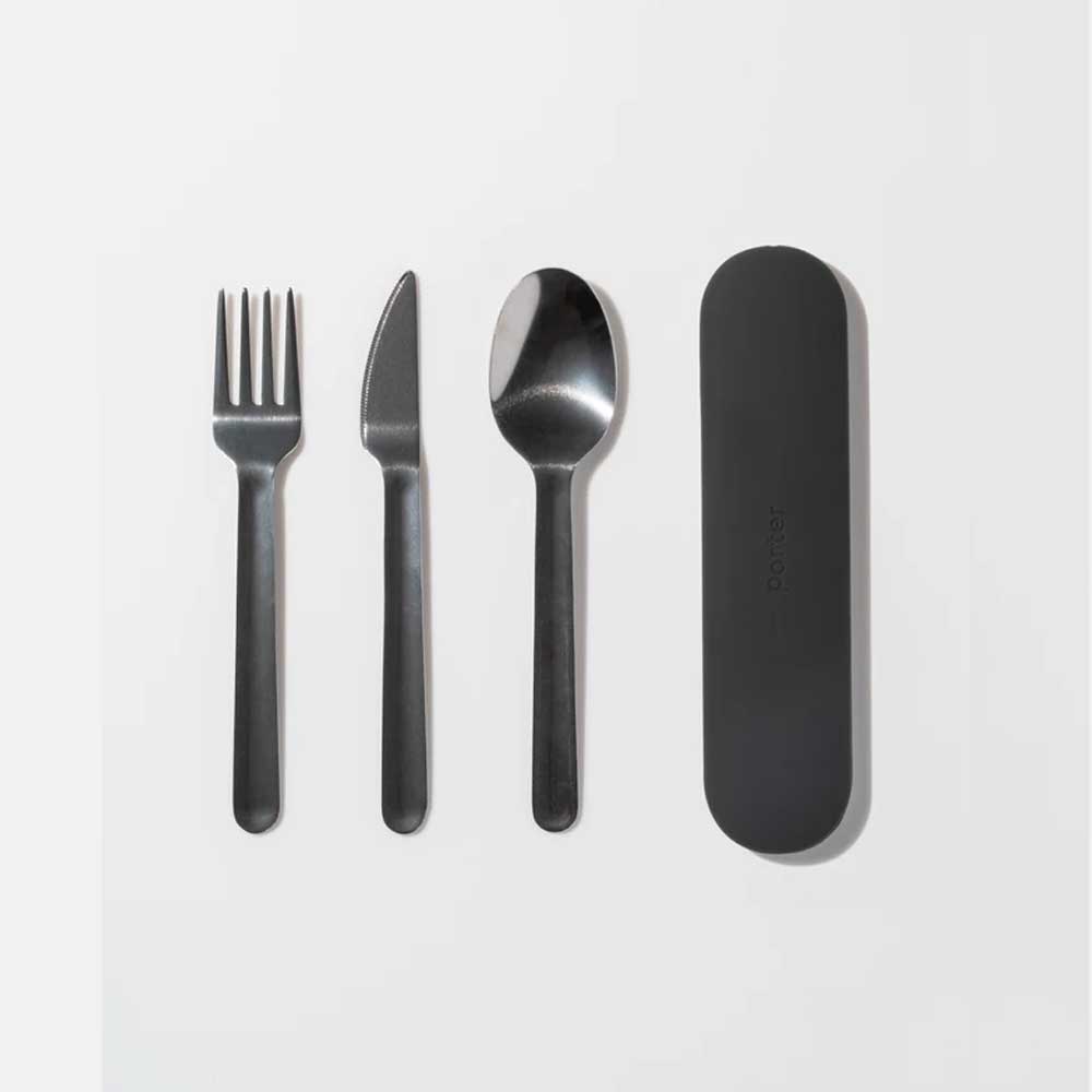 charcoal reusable untensils on barquegifts.com
