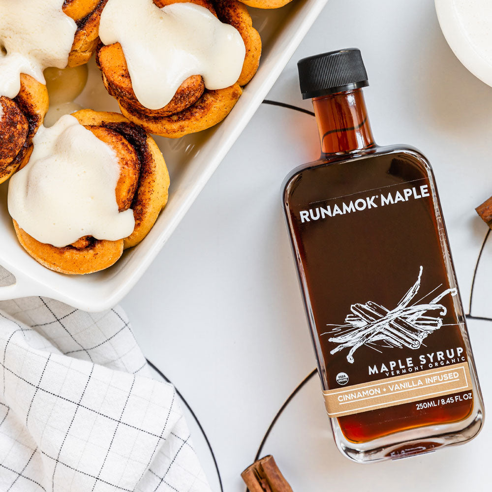cinnamon and vanilla infused maple syrup on barquegifts.com