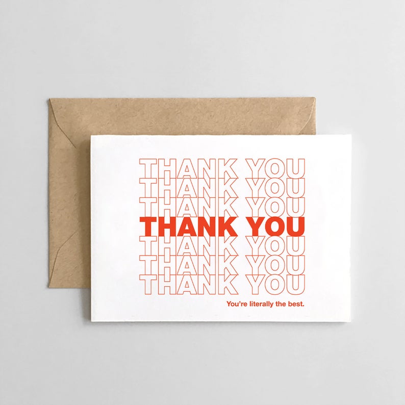 Thank You You're Literally the Best Card (Set of 6) - Barque Gifts