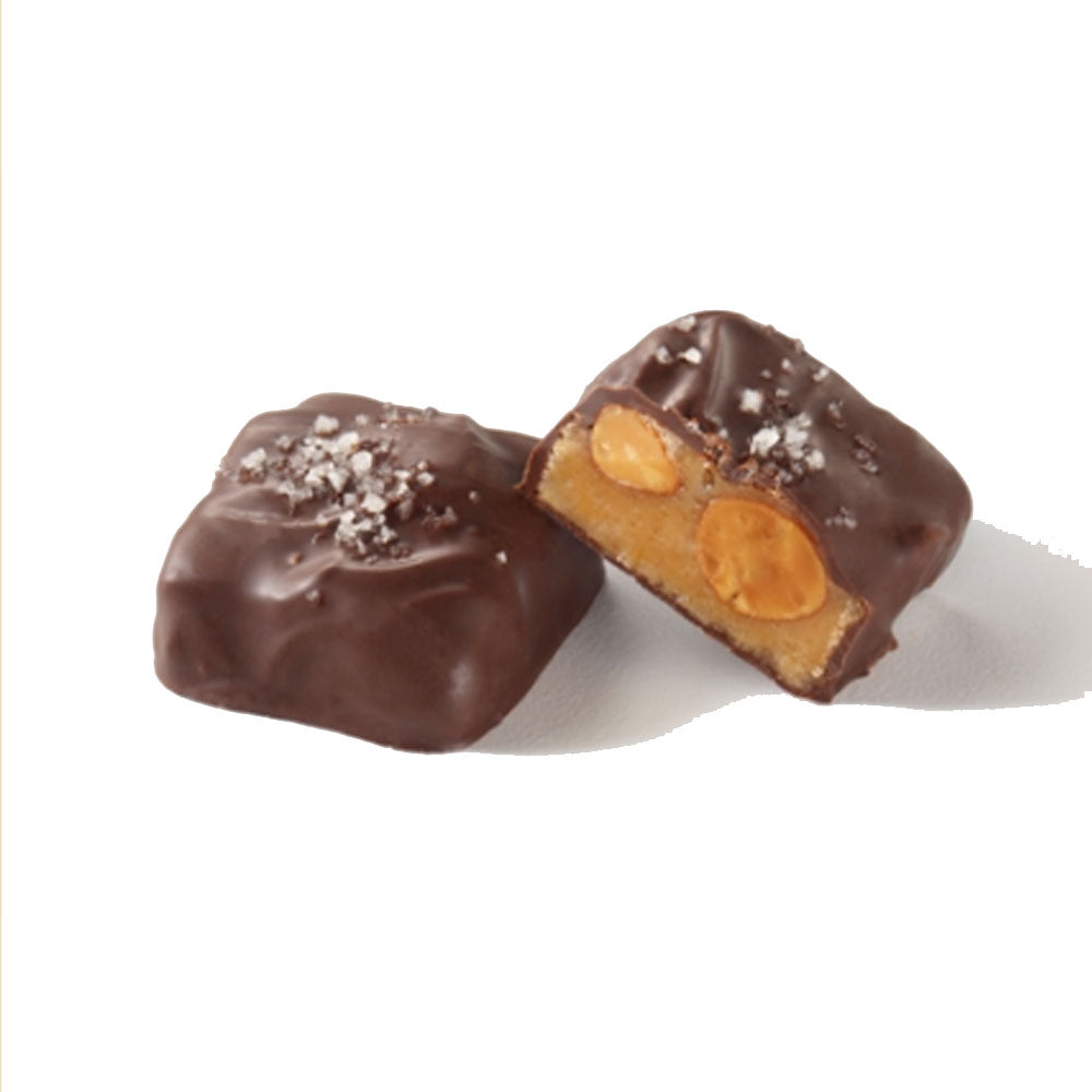 Dark Chocolate Almond Sea Salt Toffee Squares