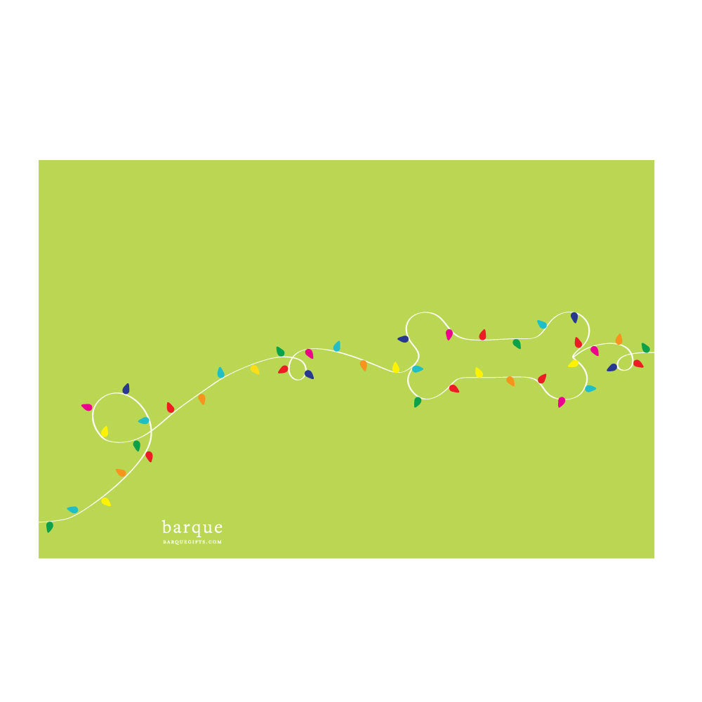 dog lights folded holiday card on barquegifts.com