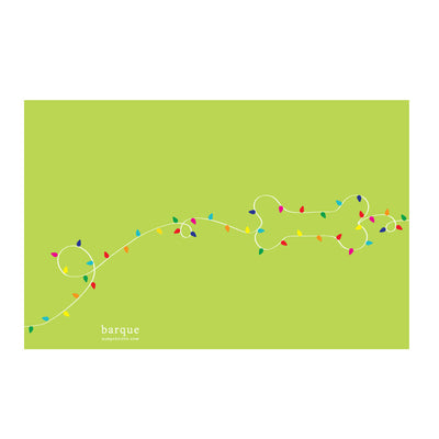 dog lights folded holiday card on barquegifts.com