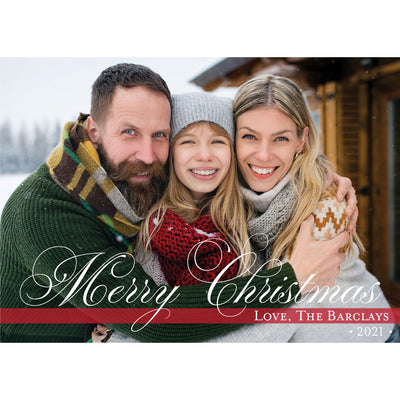 Simple Script Holiday Photo Card