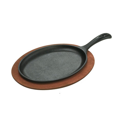 Oval Serving Griddle w/Oval Wood Underliner