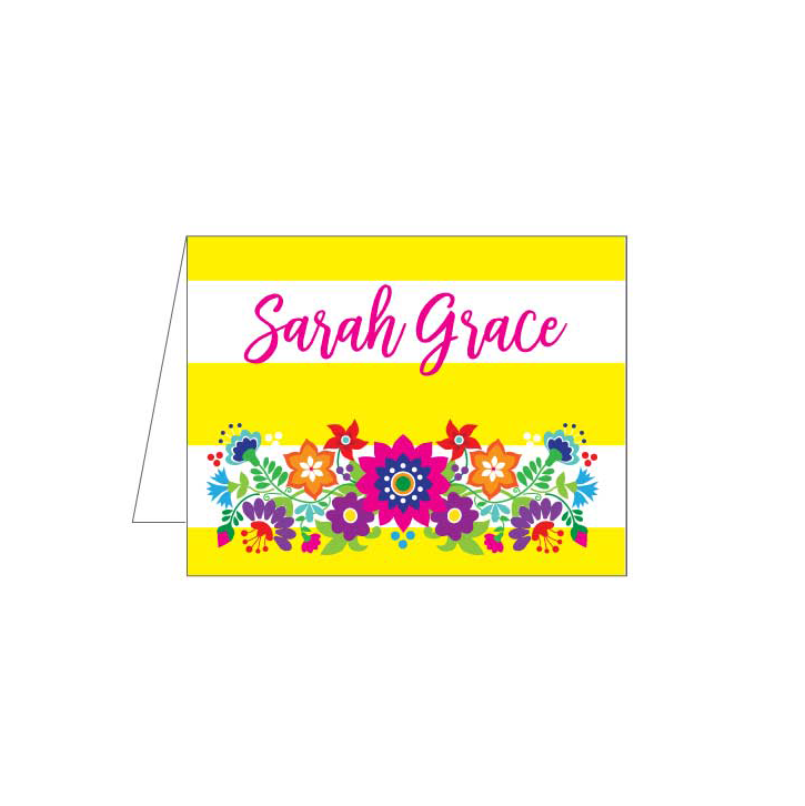 Fiesta Floral Folded Note - Barque Gifts