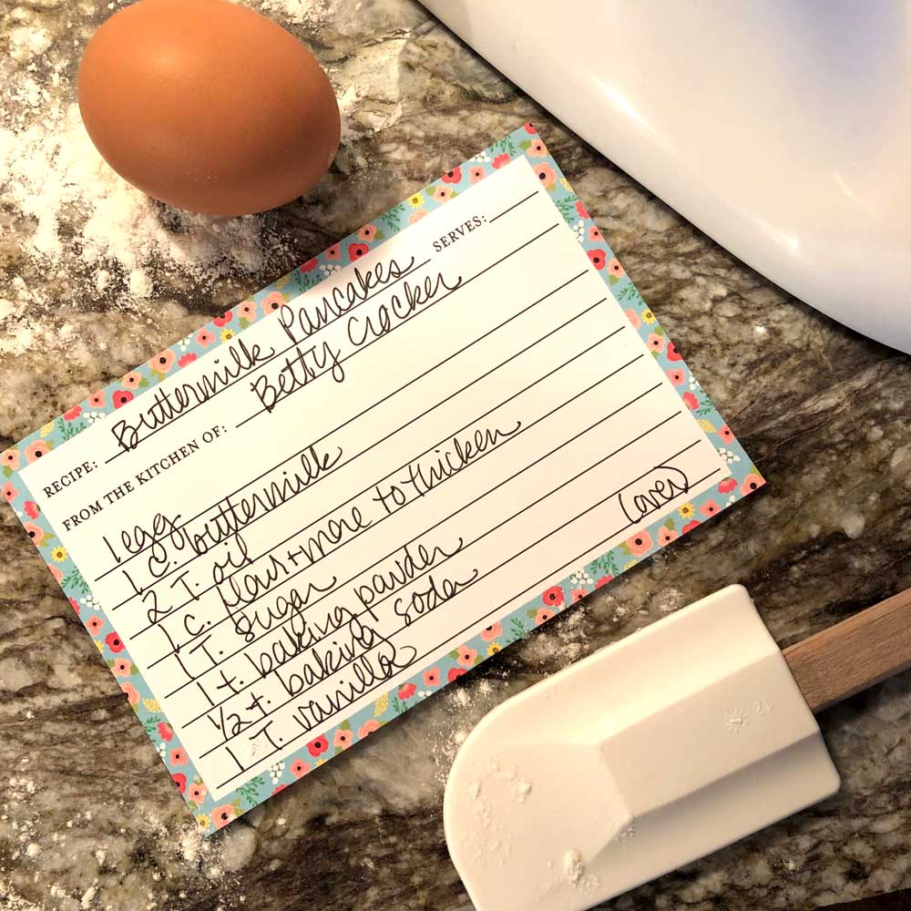 Floral Recipe Cards - Barque Gifts