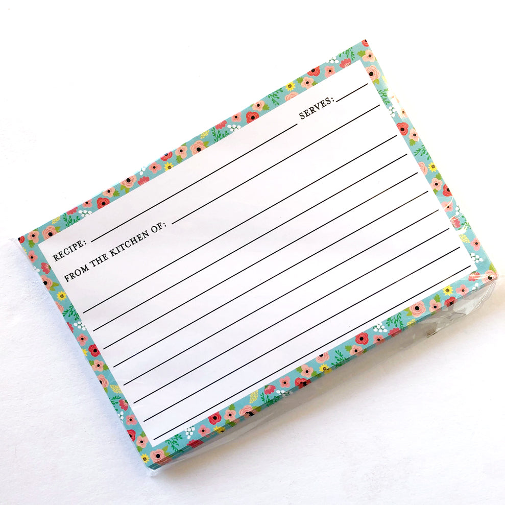 Floral Recipe Cards - Barque Gifts