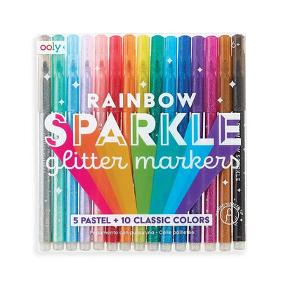 Rainbow Sparkle Glitter Markers - Barque Gifts