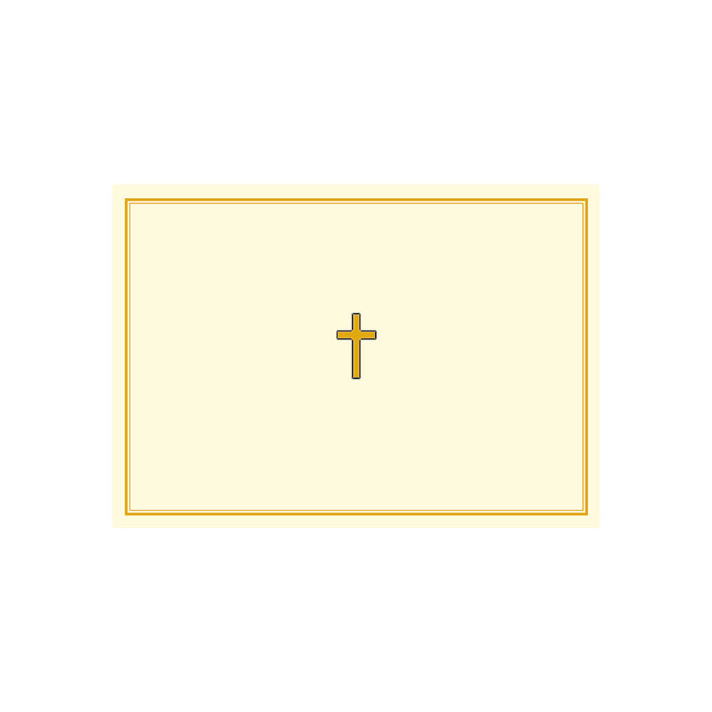 Gold Cross Thank You Notes