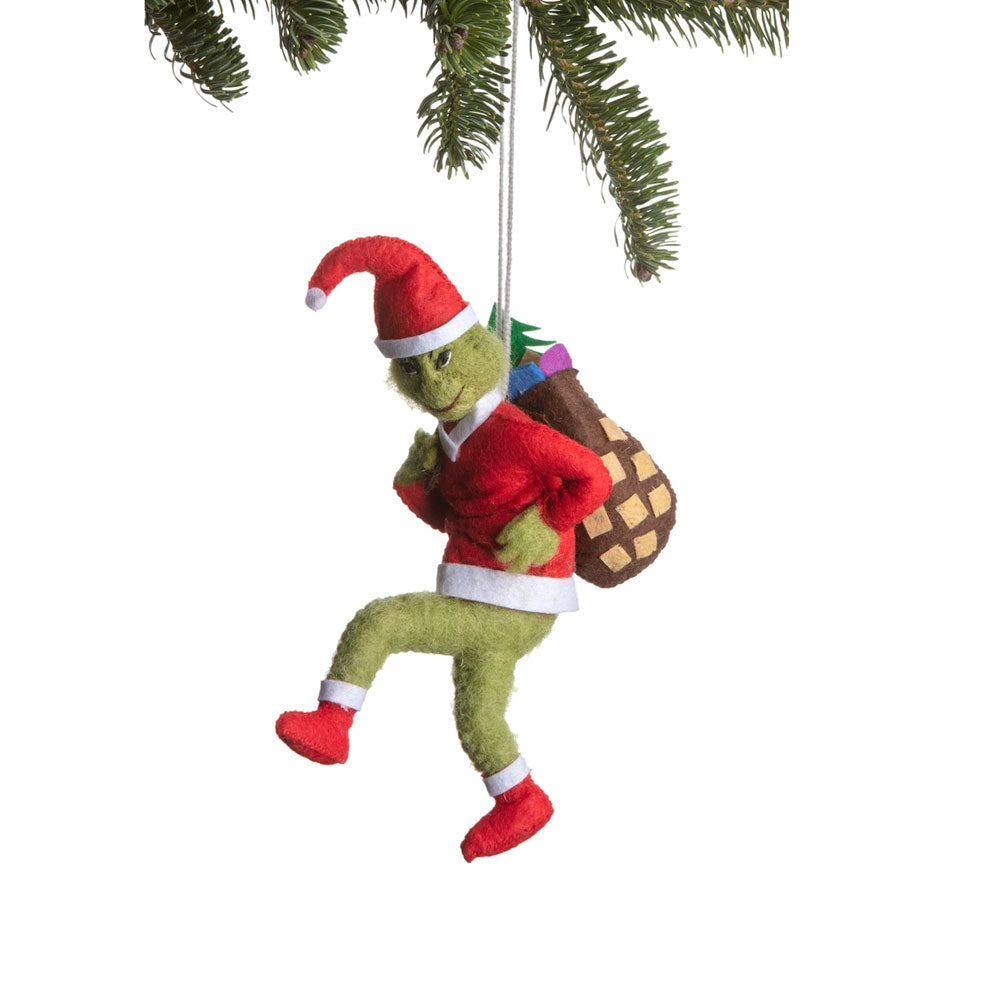 Grinch Felt Ornament