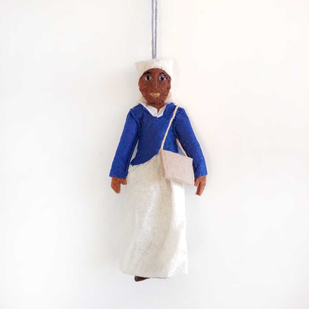 harriet tubman felted ornament on barquegifts.com