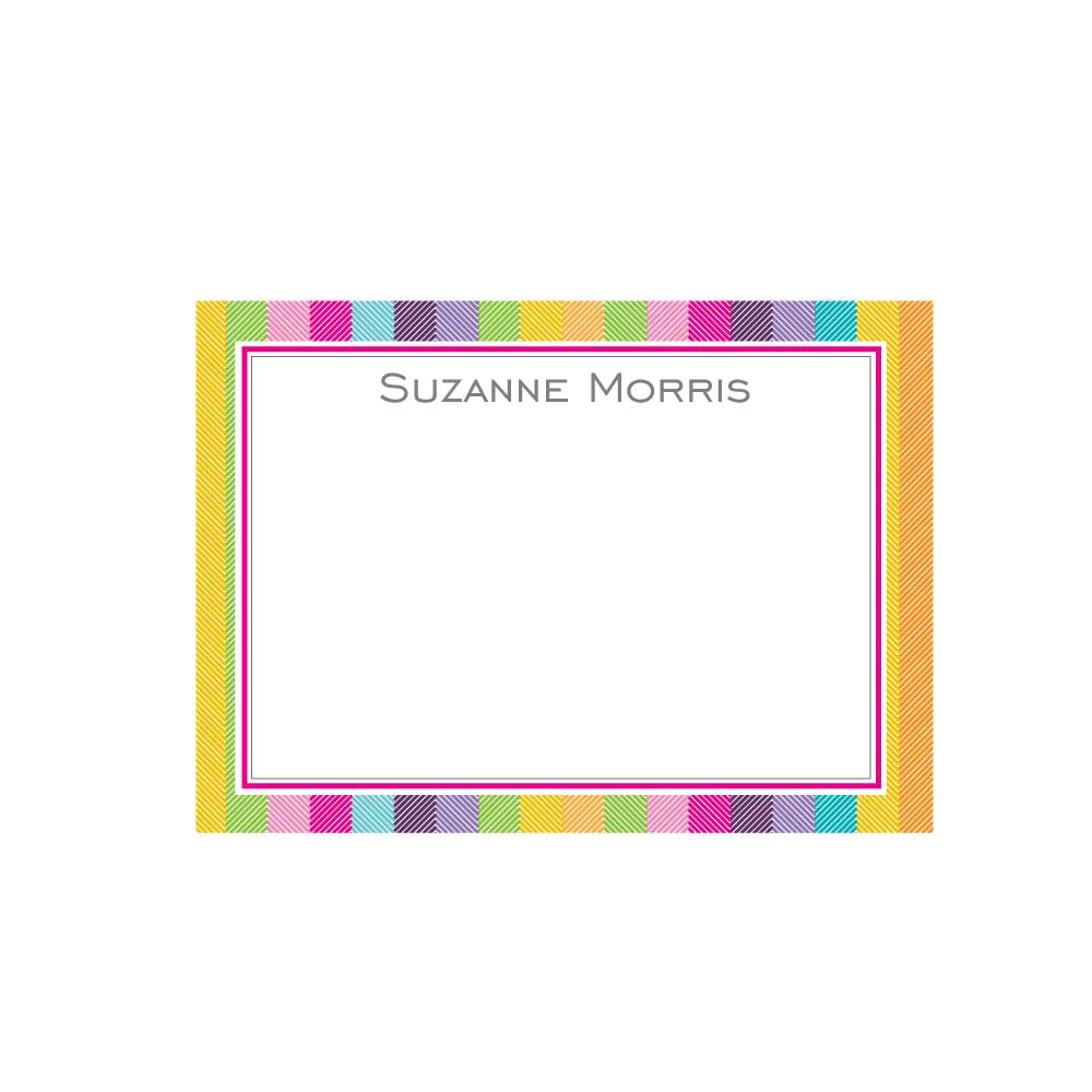 Colorful Herringbone Flat Note - Barque Gifts