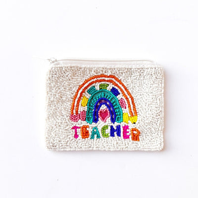 teacher beaded coin bag on barquegifts.com