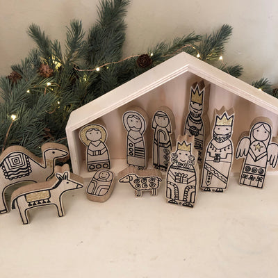 Wooden Nativity Scene - Barque Gifts