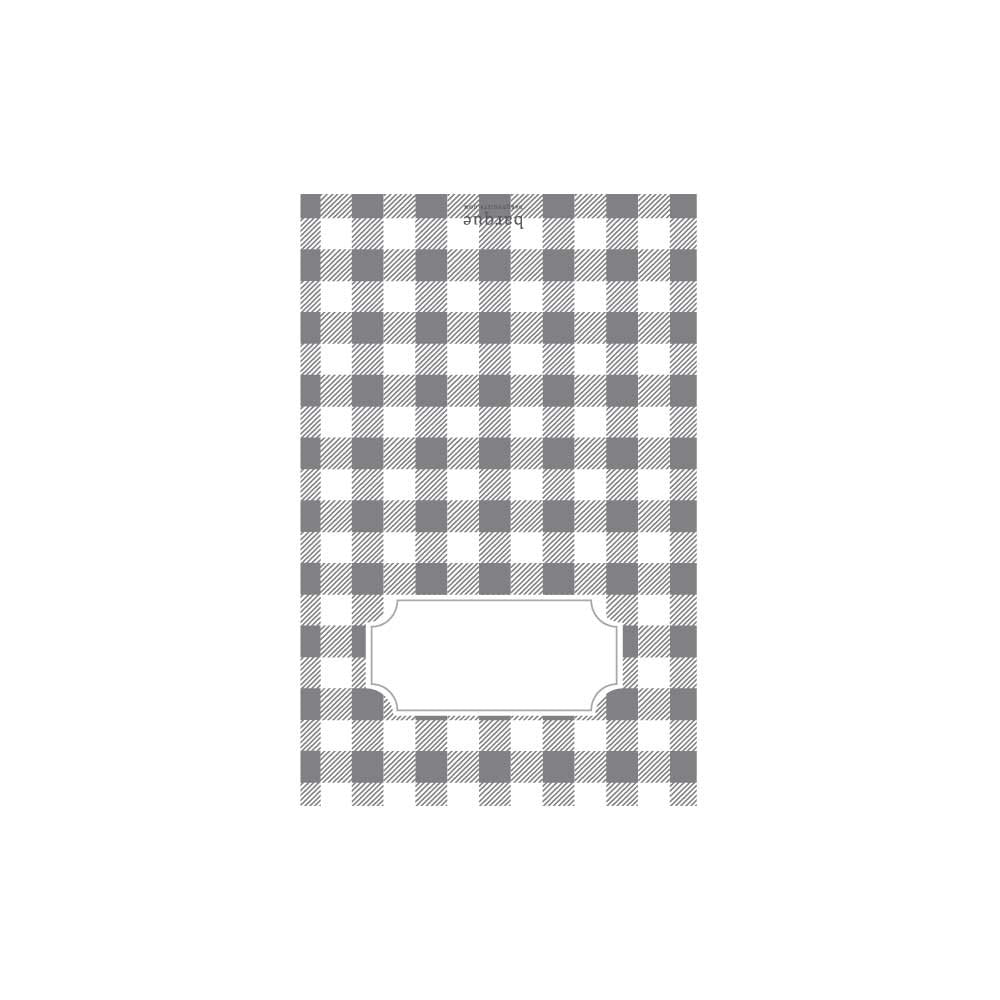 Gray Buffalo Check Folded Note - Barque Gifts