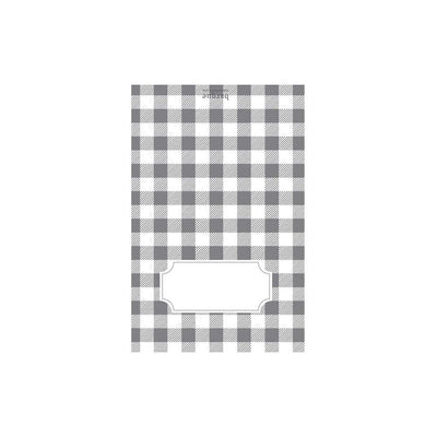 Gray Buffalo Check Folded Note - Barque Gifts