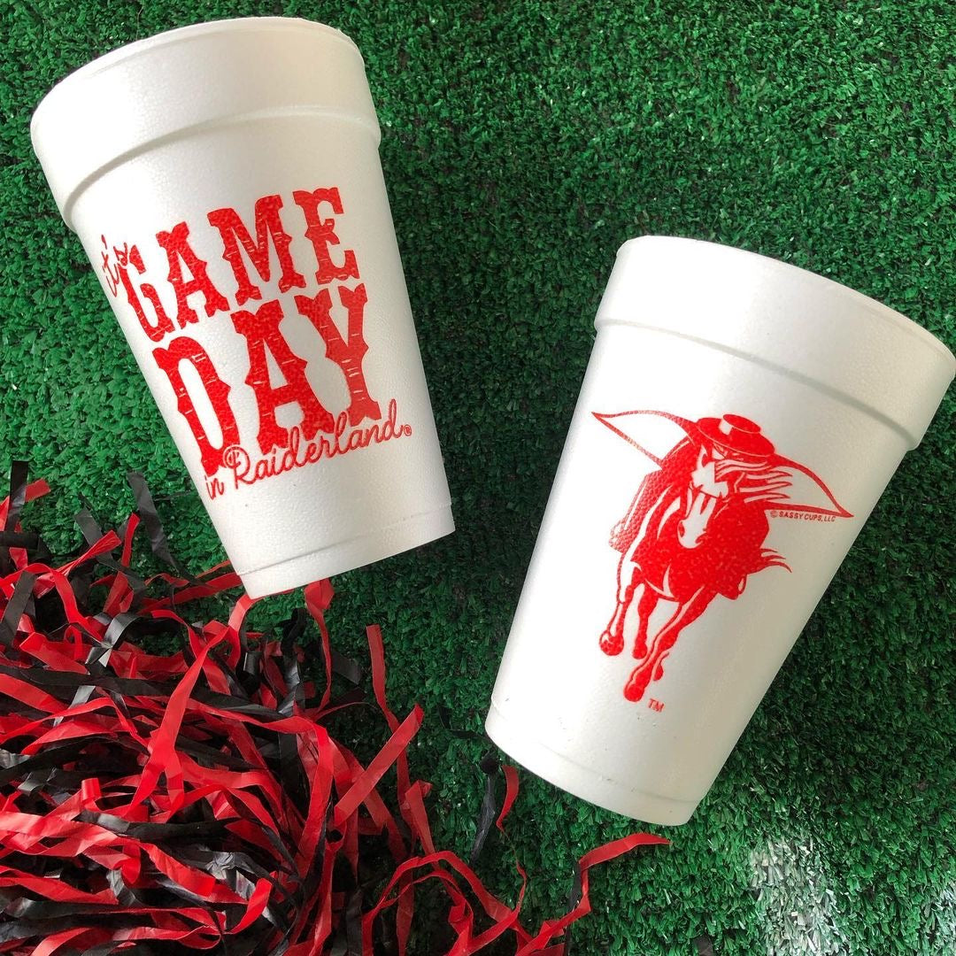 game day in raiderland foam cups on barquegifts.com