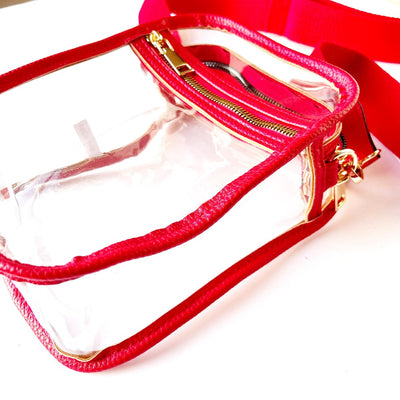 Clear Crossbody w/Zippered Pocket