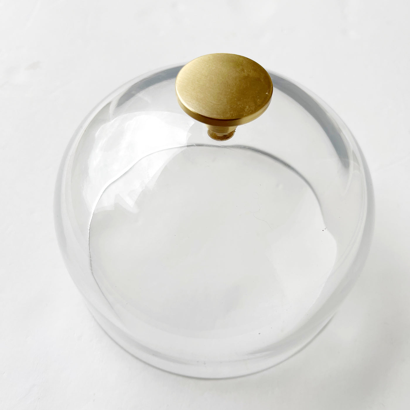 Glass Dome with Gold Handle