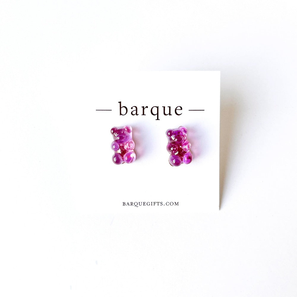 gummy bear stud earrings on barquegifts.com
