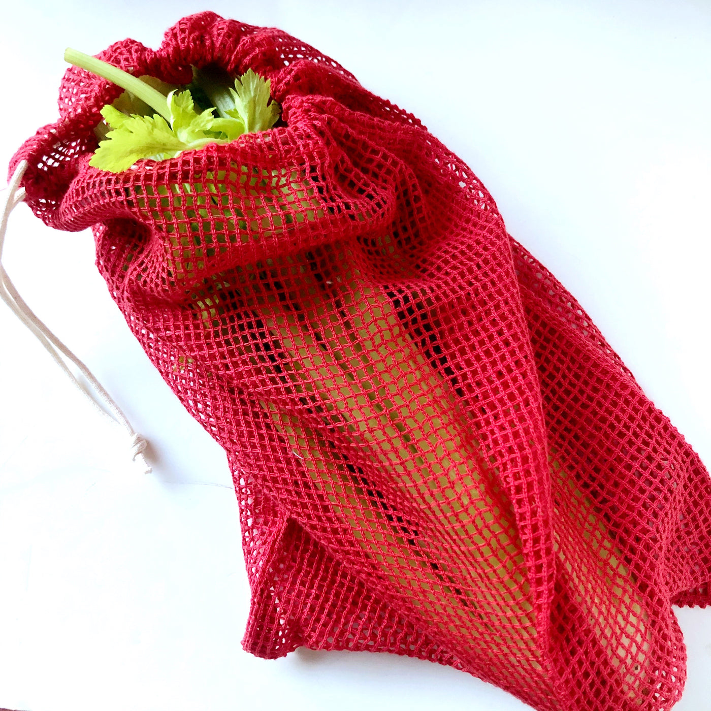Chili Pepper Large Mesh Produce Bag - 100% Cotton - Barque Gifts