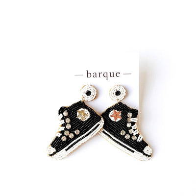beaded sneaker earrings on barquegifts.com
