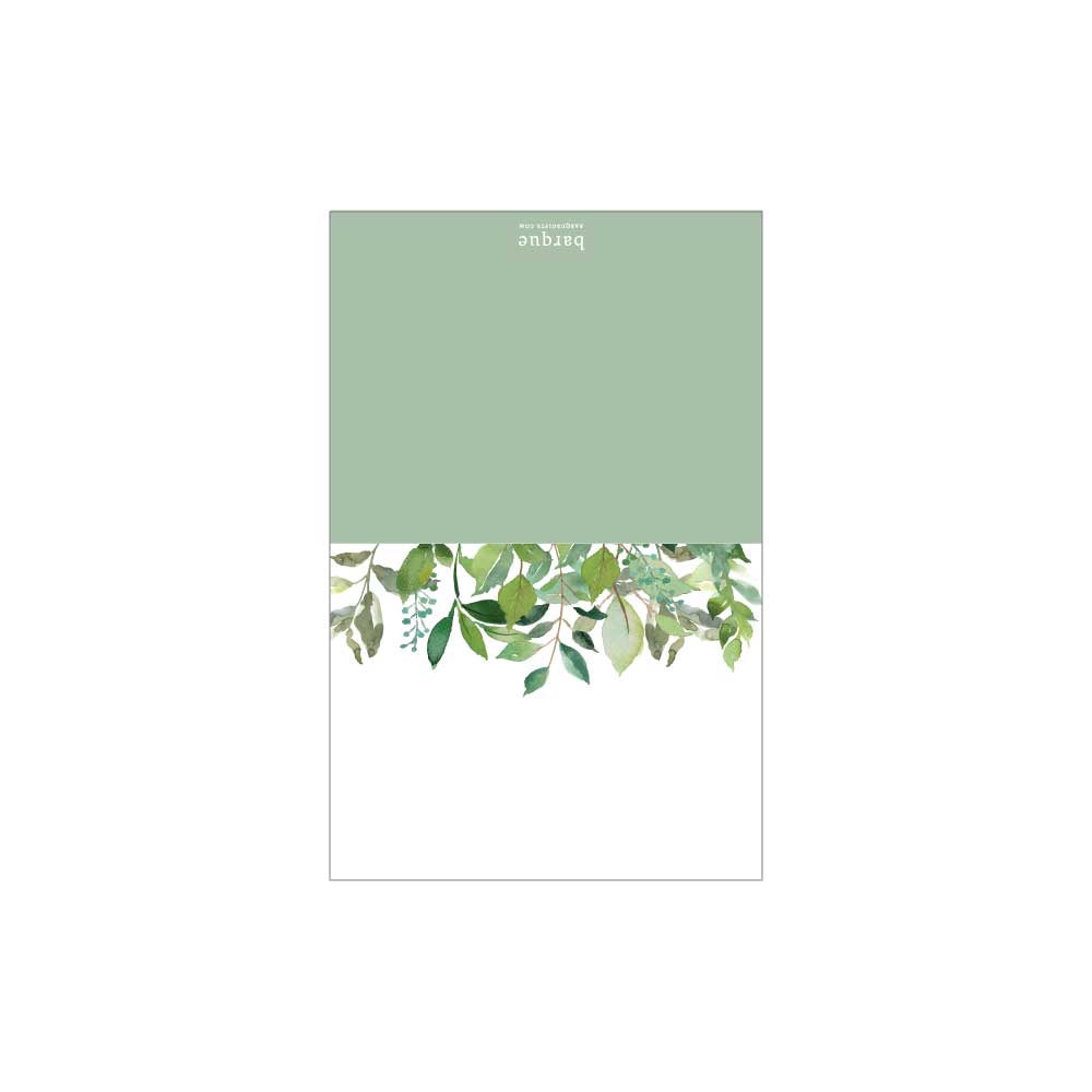 Greenery Folded Note - Barque Gifts